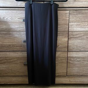 SEN Black Ribbed Pencil Skirt
